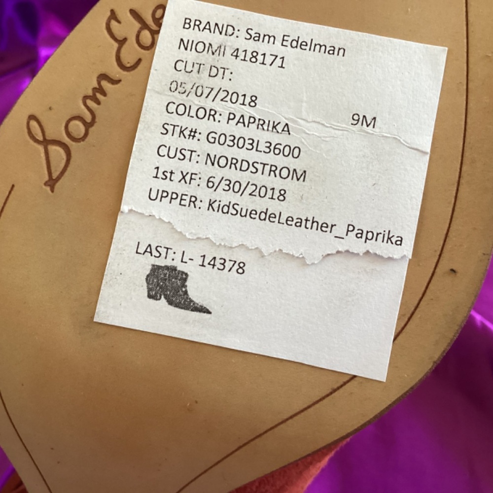 Sam Edelman Paprika Suede Booties - Picture 6 of 8